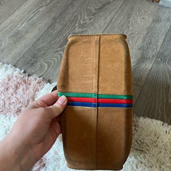 Clare V Tan Mini Bag with Multicolor Stripes - Picture 5 of 7